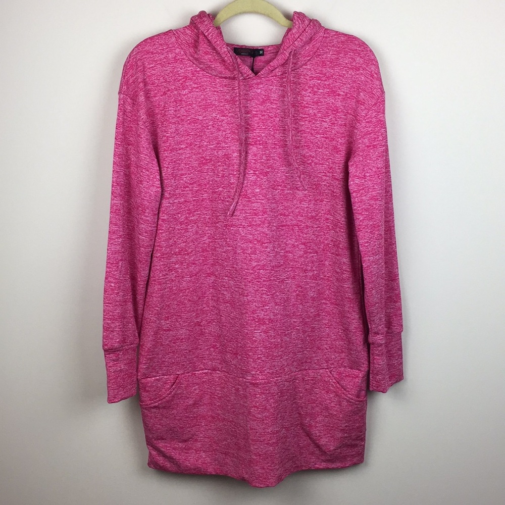 Vessos - Long Sleeve Heathered Hoodie Tunic